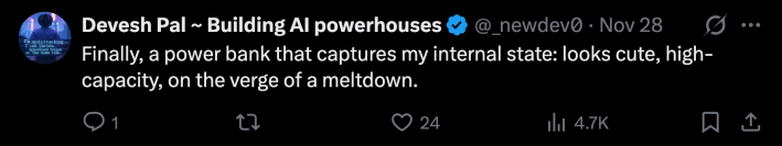 “Finally, a power bank that captures my internal state: looks cute, high-capacity, on the verge of a meltdown.”