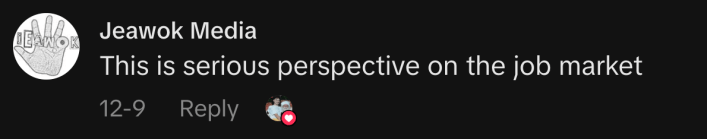 “This is serious perspective on the job market.”