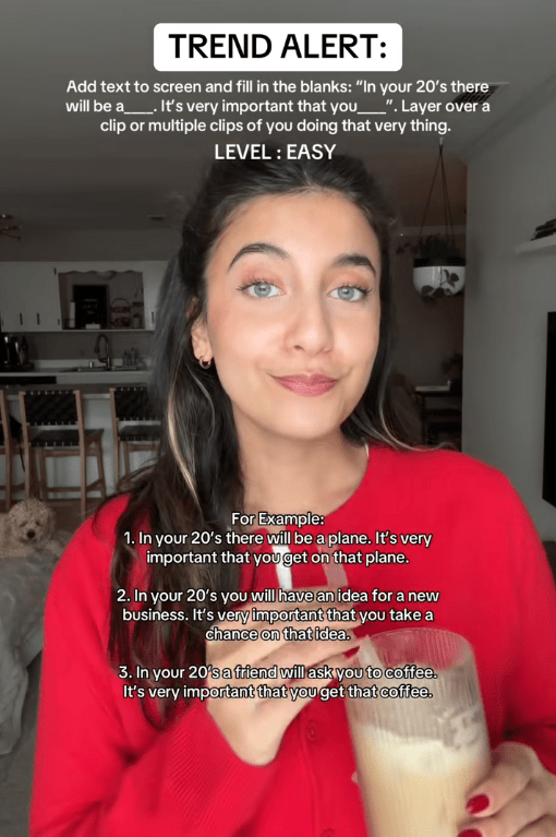 TikTok "it's very important" trend video outlining instructions on how to participate.