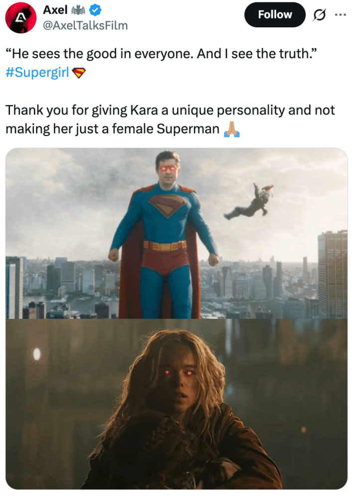 “He sees the good in everyone. And I see the truth.” #Supergirl