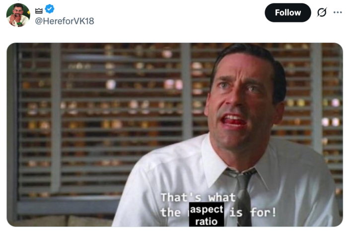 that's what the aspect ratio is for