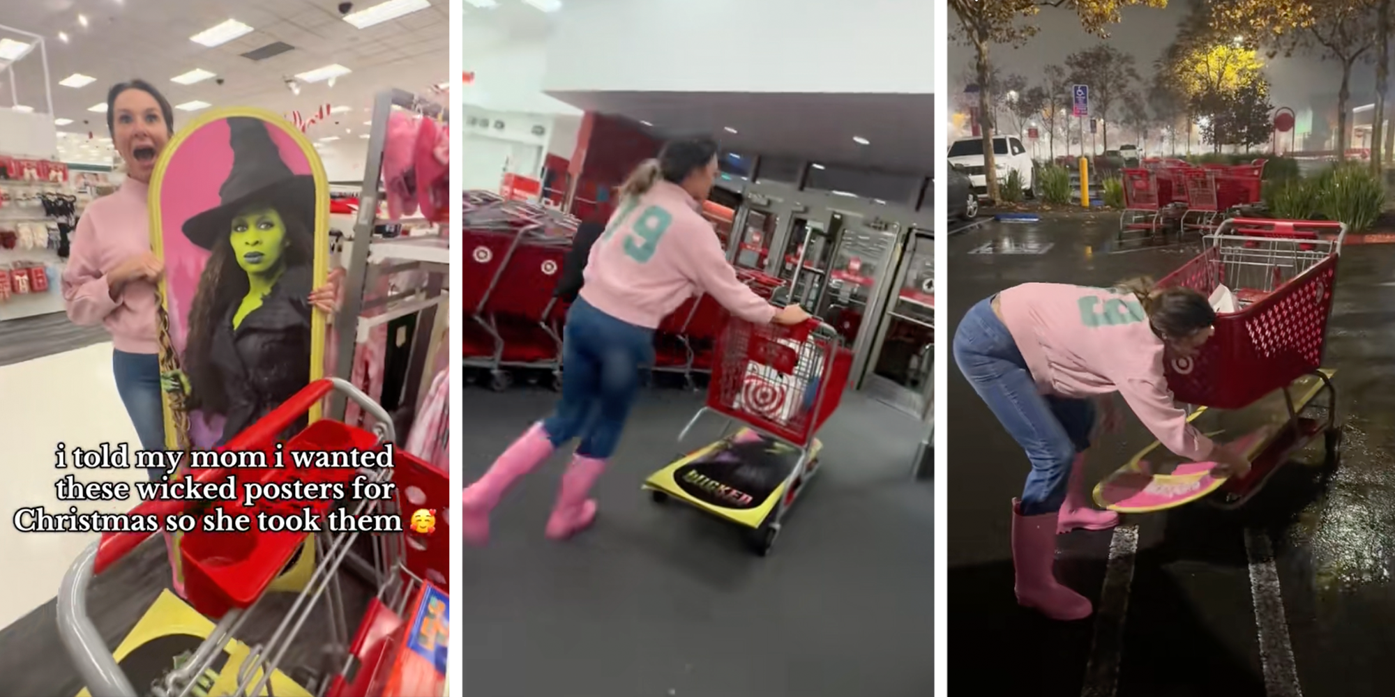 mom steals wicked target posters