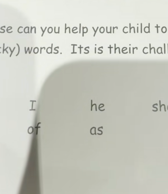 @riversideredhead/TikTok The pre-k assignment was printed on a slip of paper that read: Please can you help your child to be able to read these red (tricky) words. Its is their challenge for the weekend!” Beneath the message is a list of basic sight words, including “the,” “I,” “he,” “she,” “is,” and “to.”