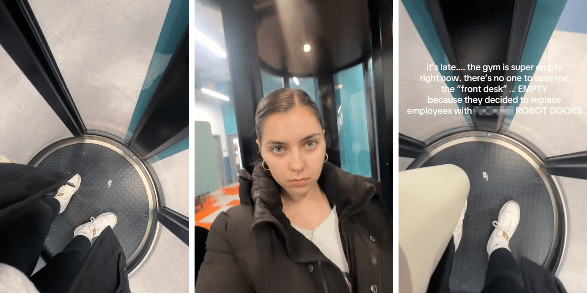 woman gets stuck inside puregym entry pod