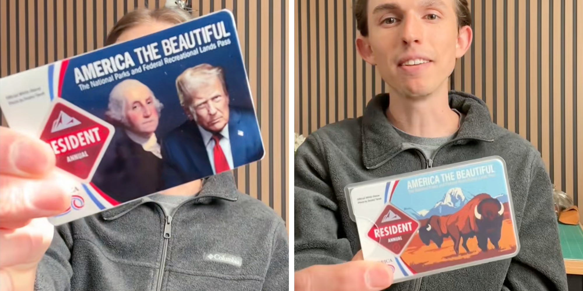 america the beautiful pass trump face cover