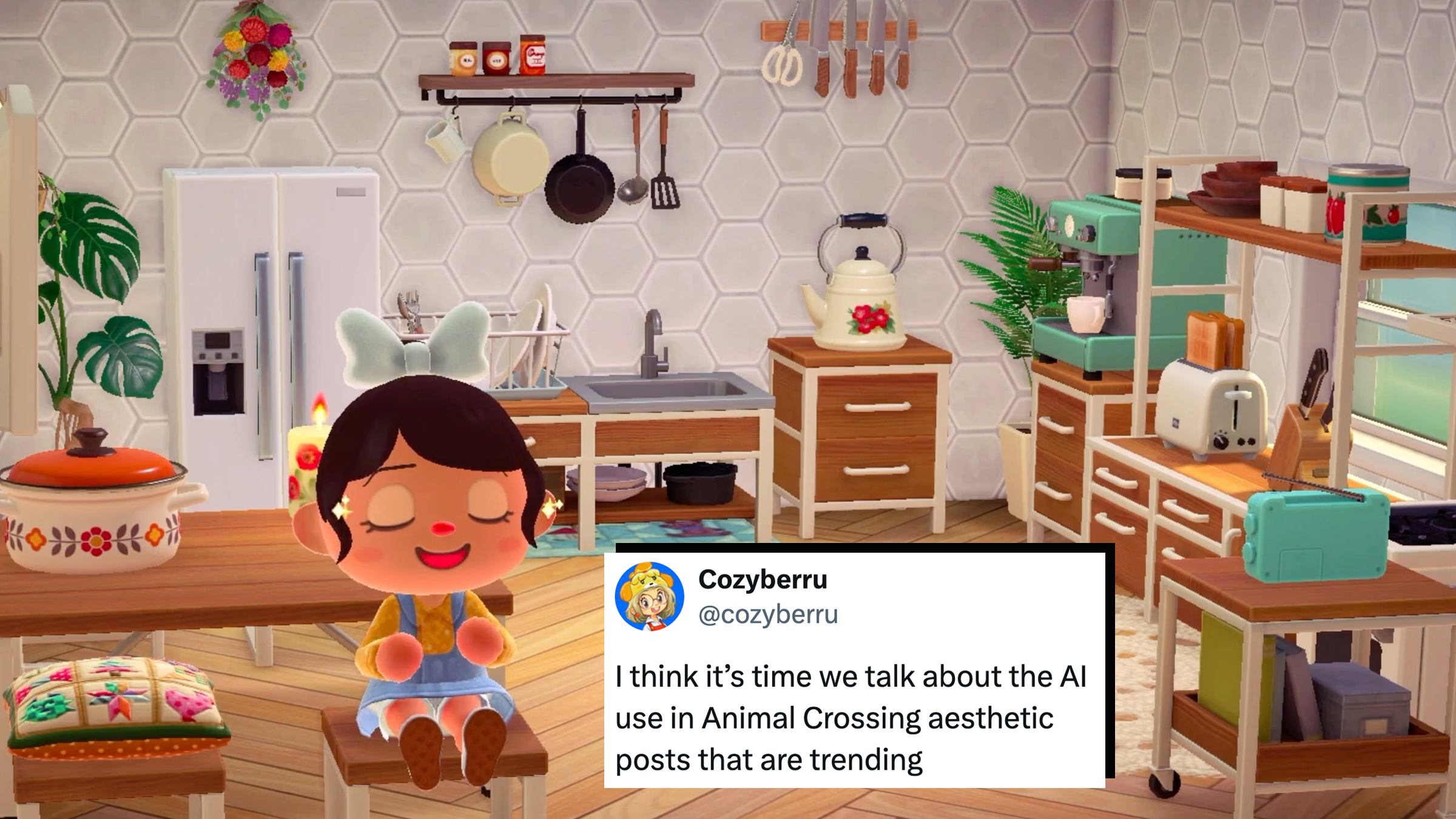 animal crossing users posting ai edits