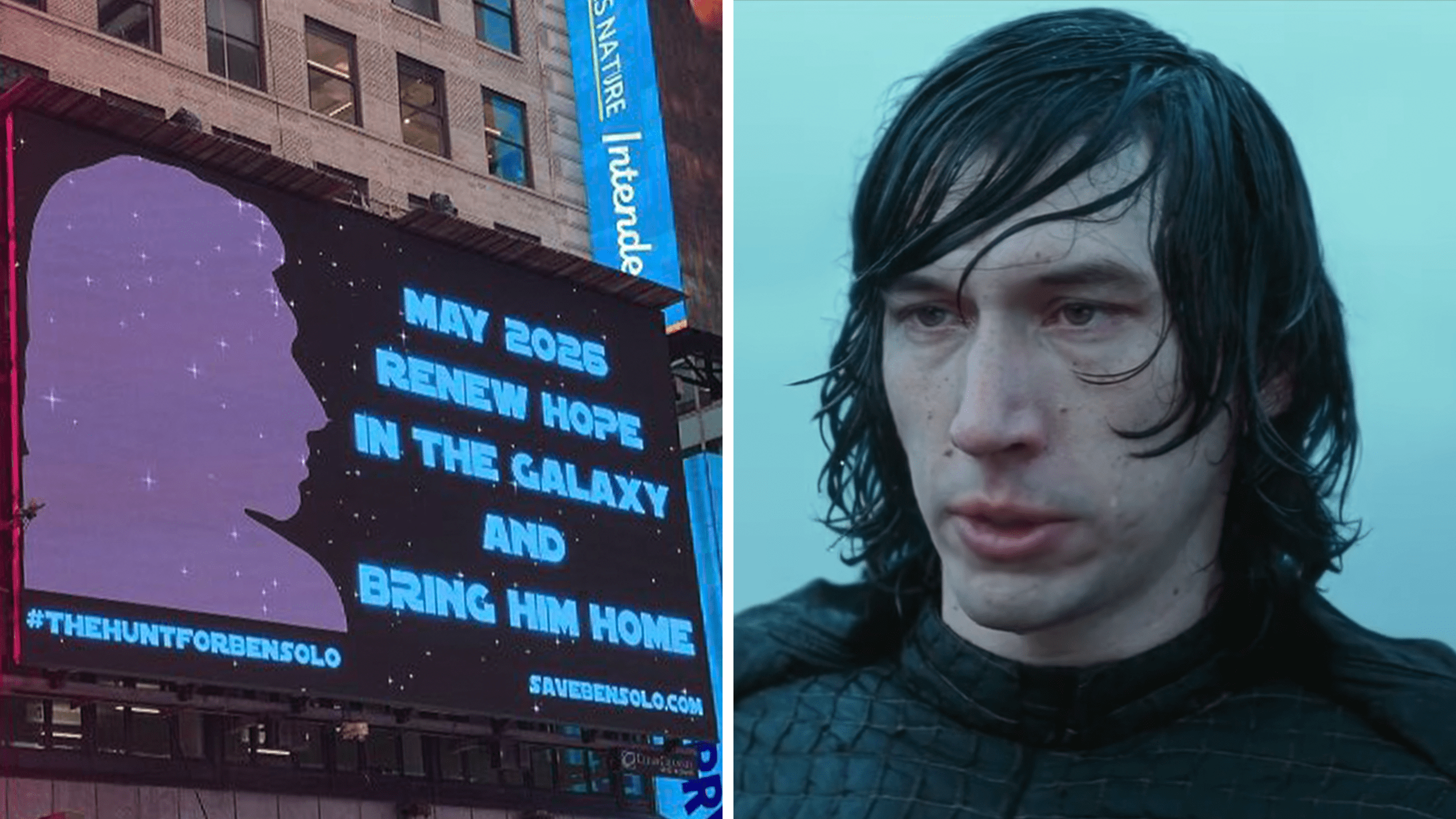 ben solo fans times square ad