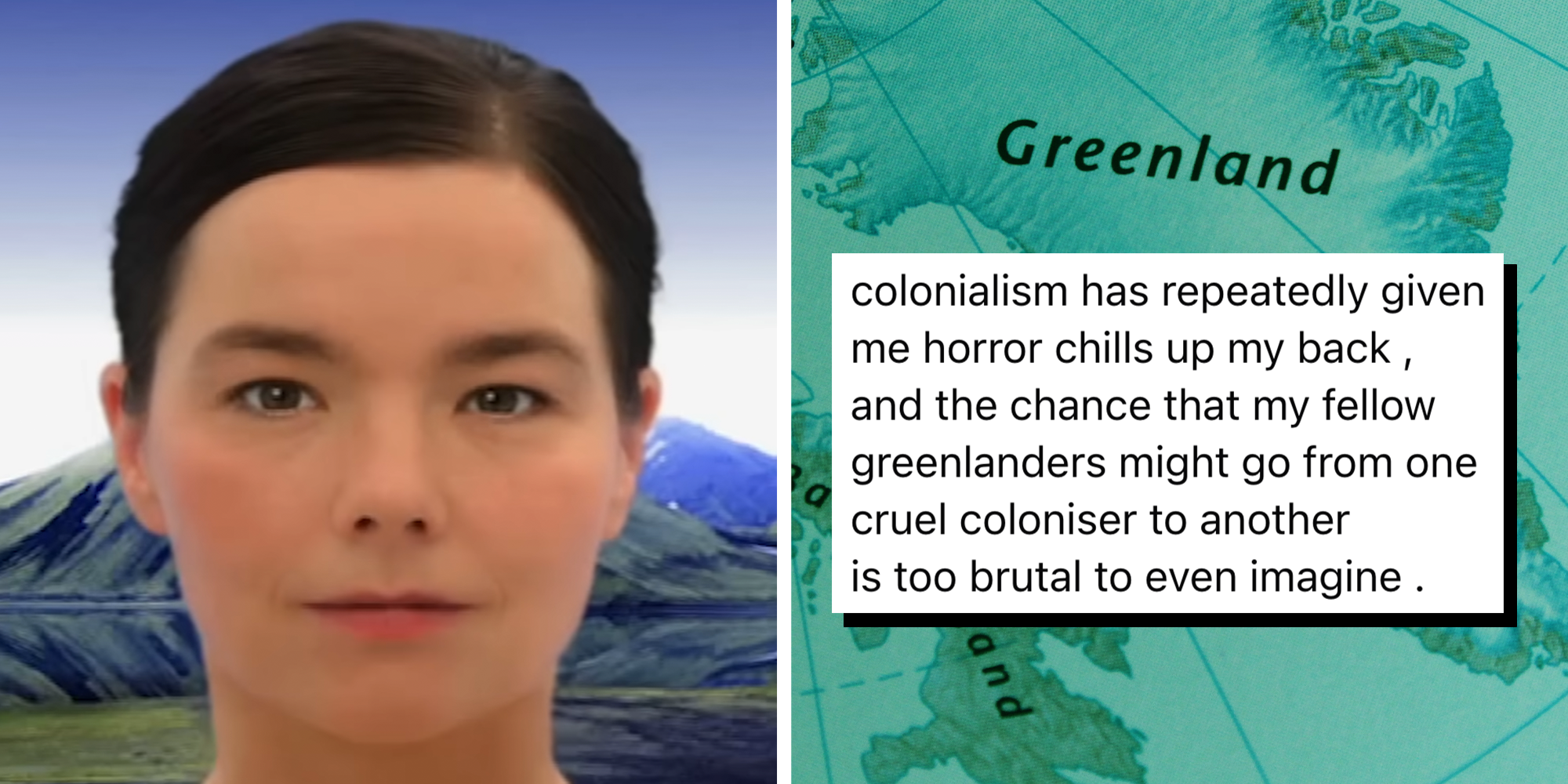 bjork speaks on greenland