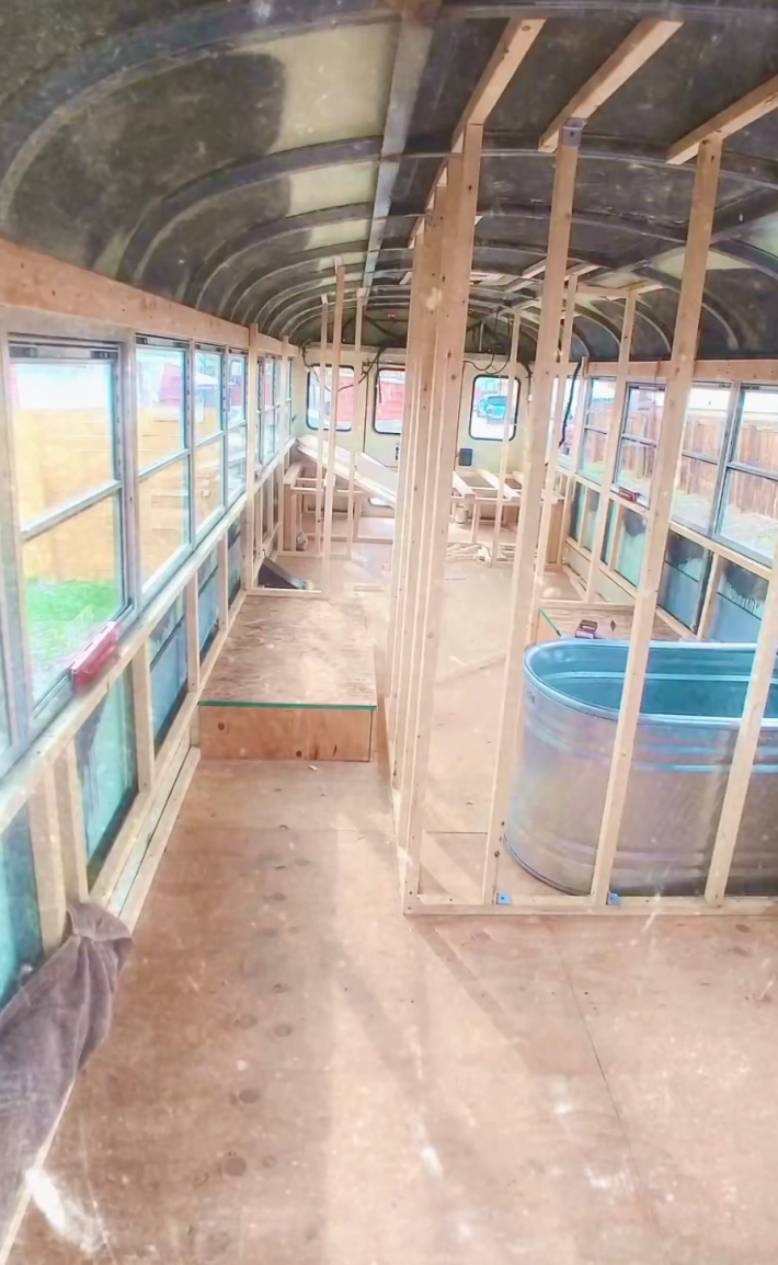 @rollingwithophelia/TikTok bus converted into home