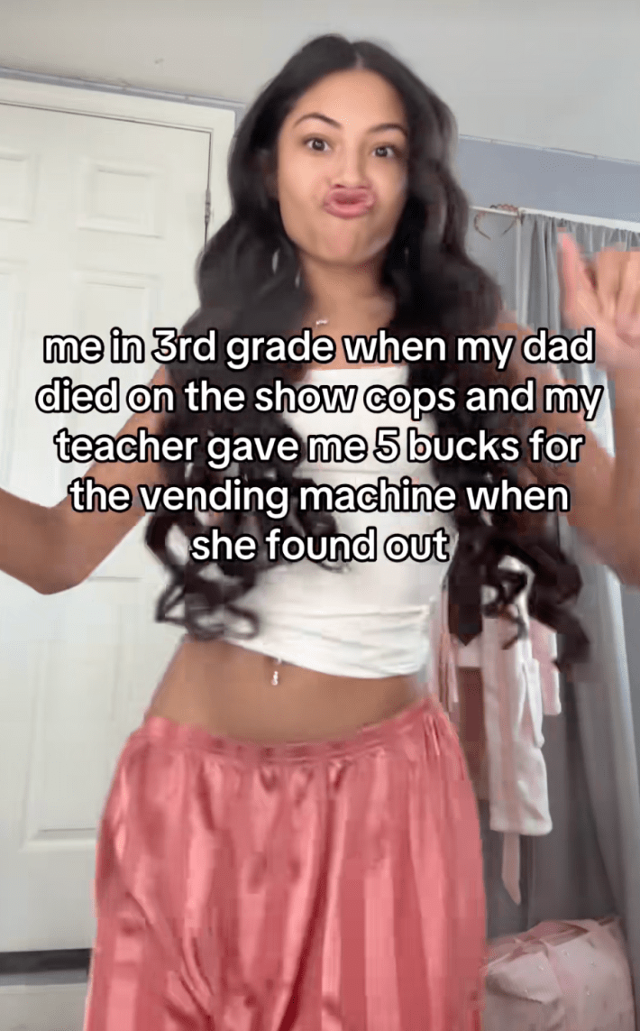 @oliolioxinnfree/TikTok, using i got hella money audio on tiktok "me in 3rd grade when my dad died on the show cops and my teacher gave me 5 bucks for the vending machine when she found out."