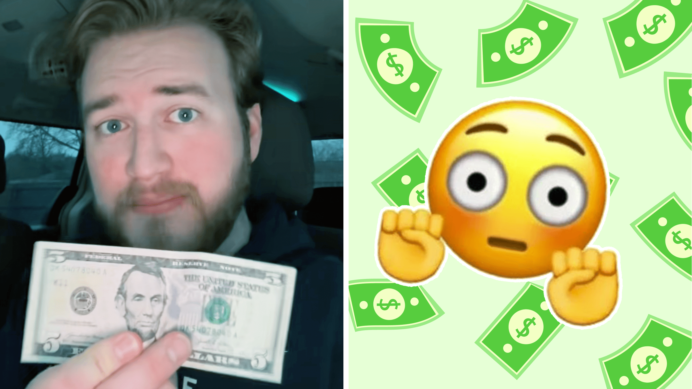 i got like hella money 5 bucks