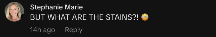 “BUT WHAT ARE THE STAINS?! 😳”