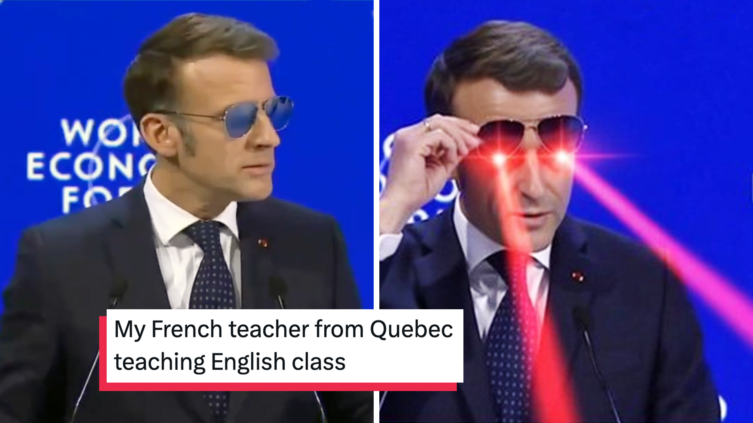 macron foshur memes from davos world economic forum