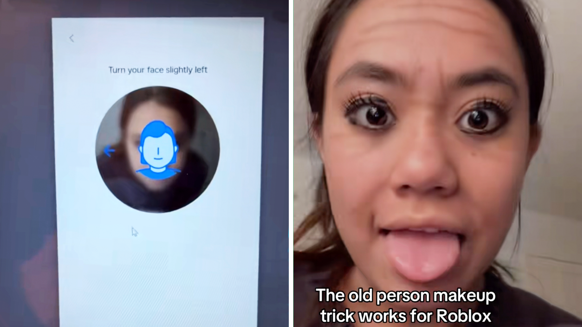 Roblox users are tricking the age verification process with “old people makeup”