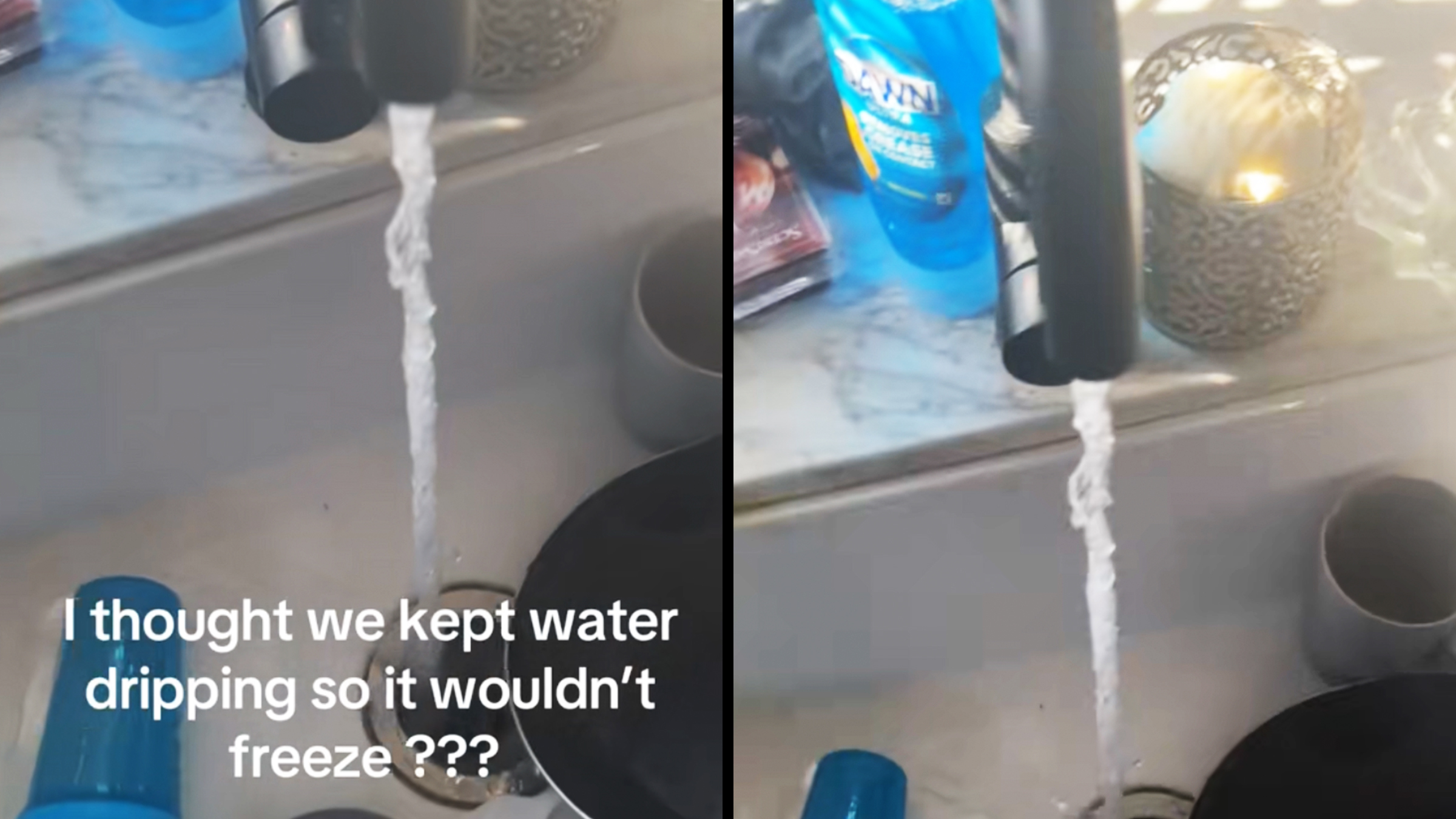 Woman tries the classic frozen pipe trick. It backfires overnight—why?
