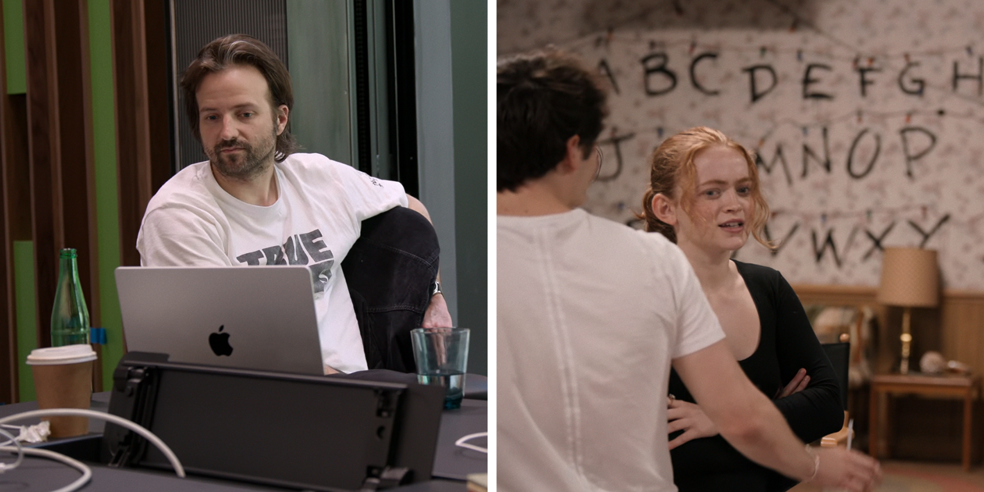 sadie sink on set and the stranger things writers room