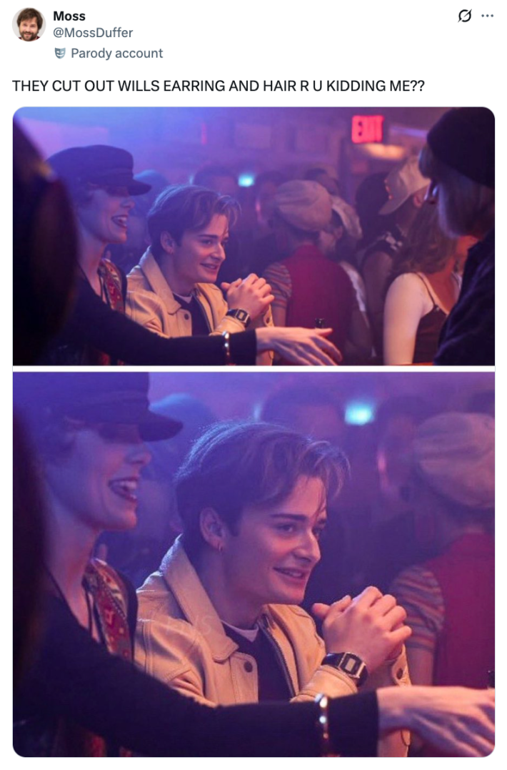 THEY CUT OUT WILLS EARRING AND HAIR R U KIDDING ME??