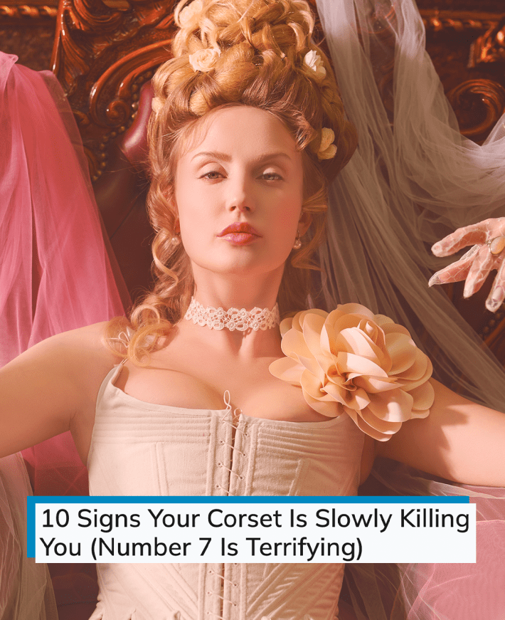 woman wearing a corset