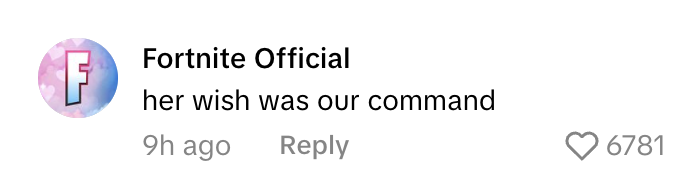 Fortnite Officialher wish was our command