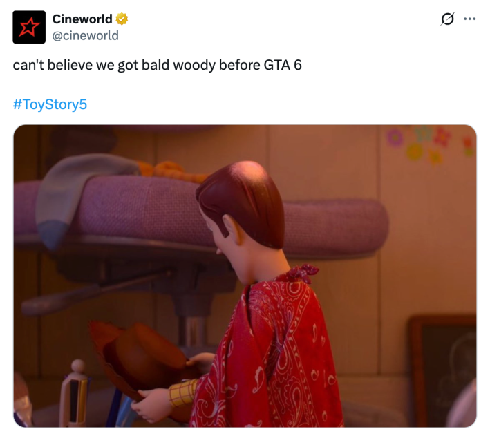 can't believe we got bald woody before GTA 6