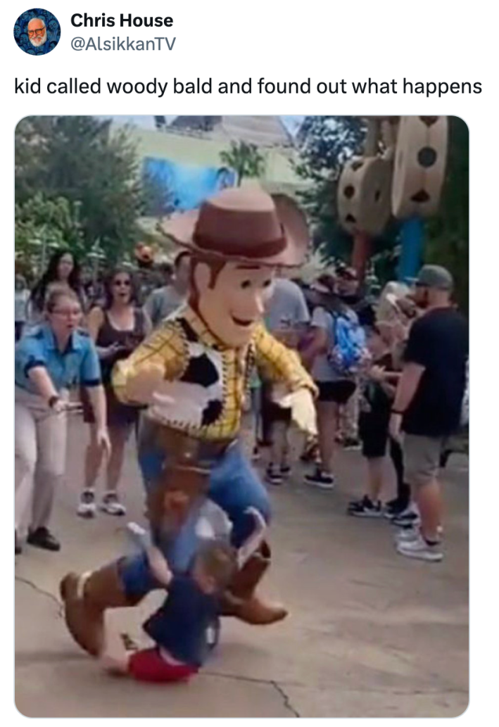 kid called woody bald and found out what happens