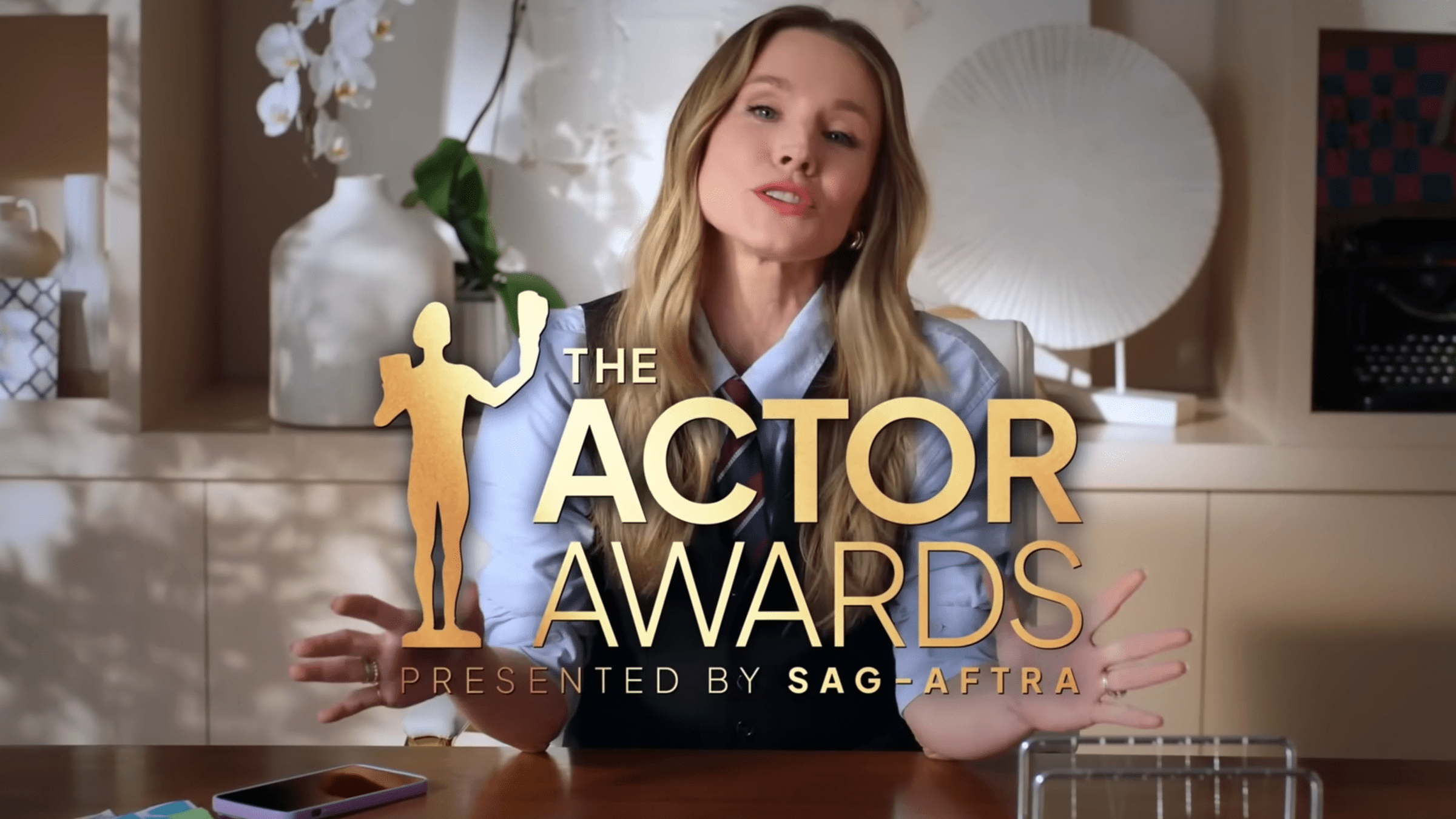 Kristen Bell explaining the SAG Awards name change