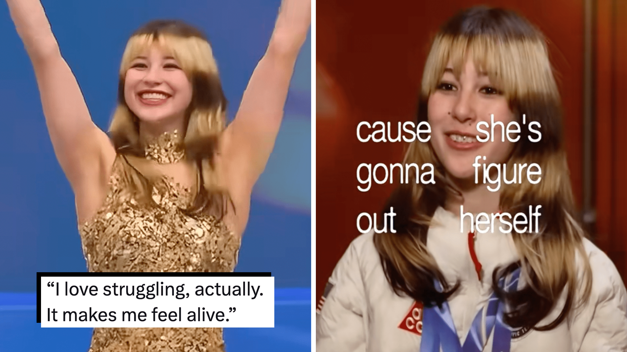 alysa liu skating at the olympics and in an interview