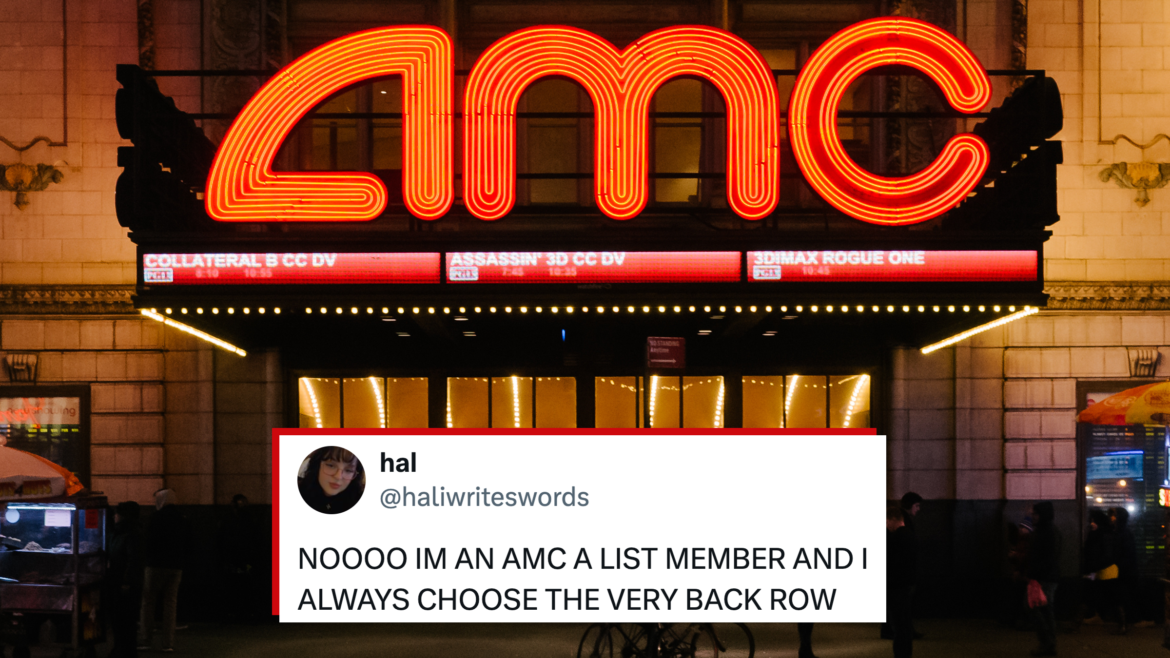 the outside of an amc theater