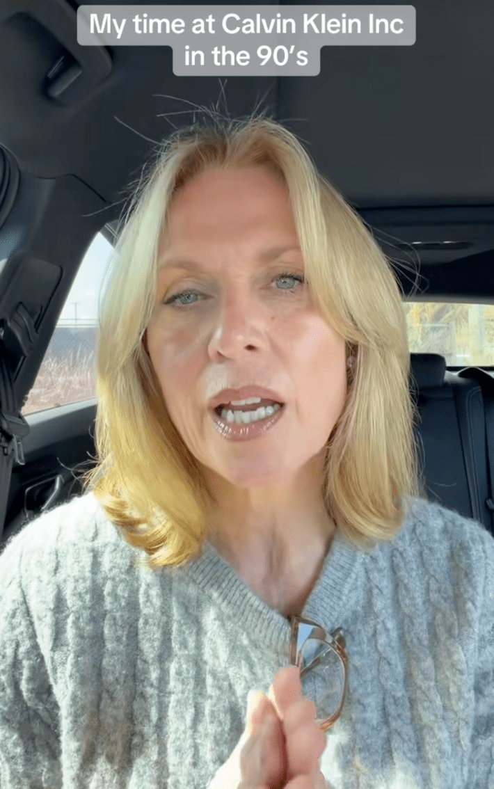 @theemptynestinghousewife/TikTok "My time at Calvin Klein Inc in the 90s"