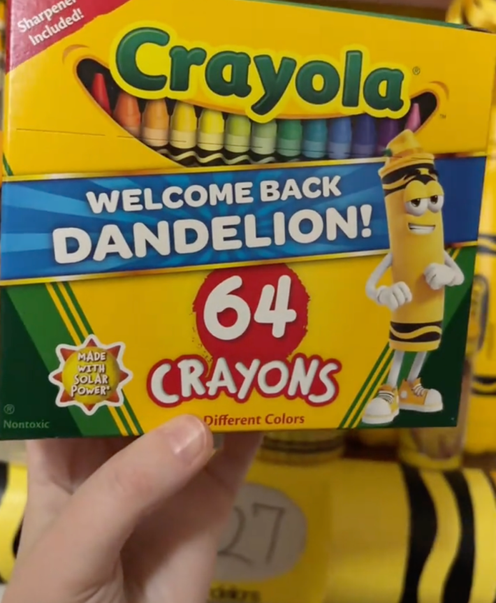 @_lakenzo_ new crayola 64-pack of crayons including dandelion