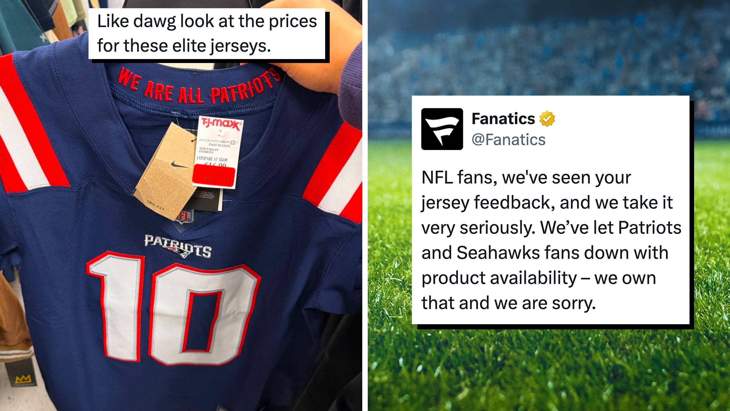 fanatics jersey controversy pricing quality