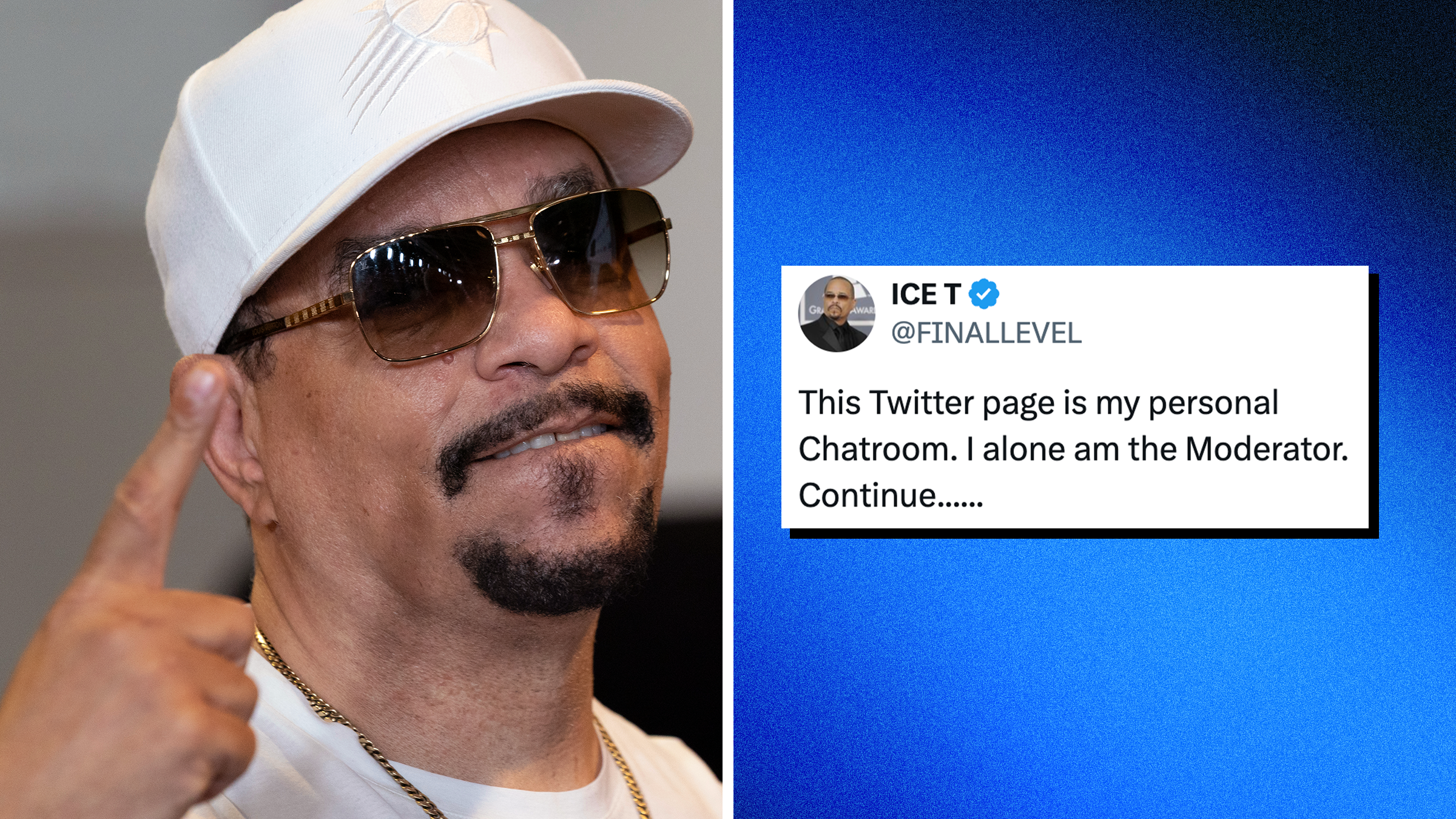 ice-t moderator of his twitter account dont get blocked