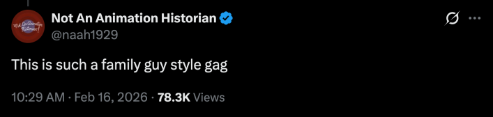 “This is such a family guy style gag,” argued @naah1929.