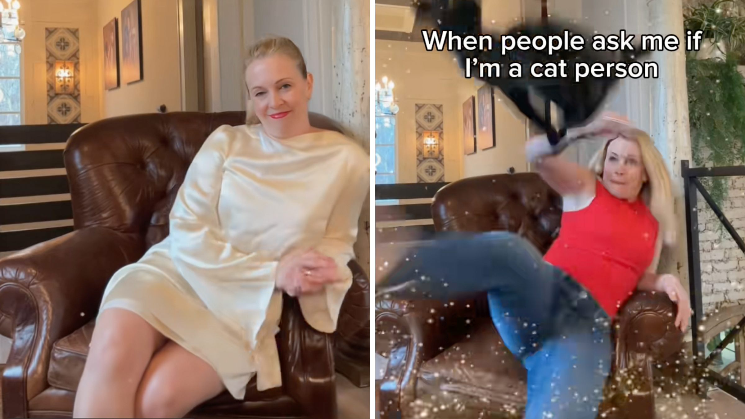 melissa joan hart kicks fake cat