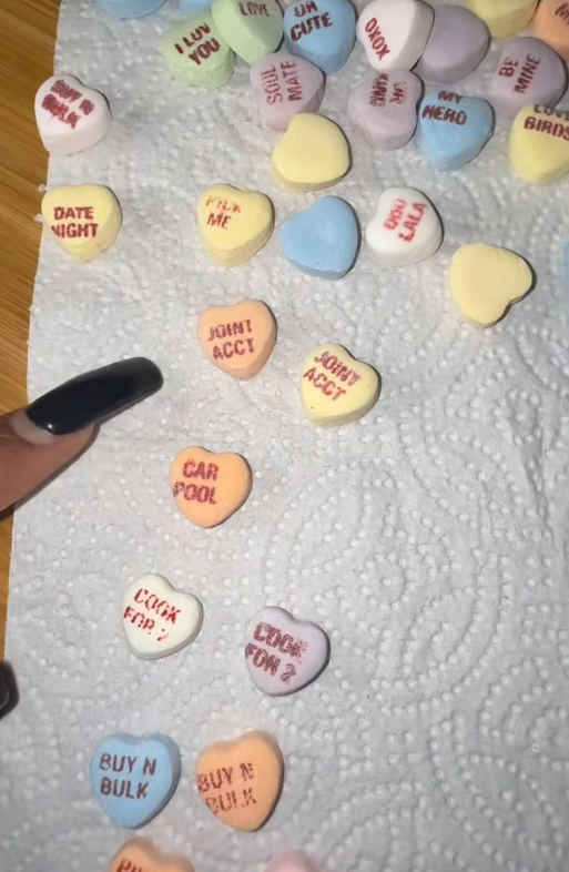TikTok video showing the 2026 Sweethearts messages.