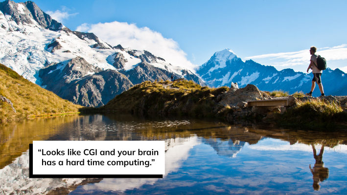 man walking through the swiss alps