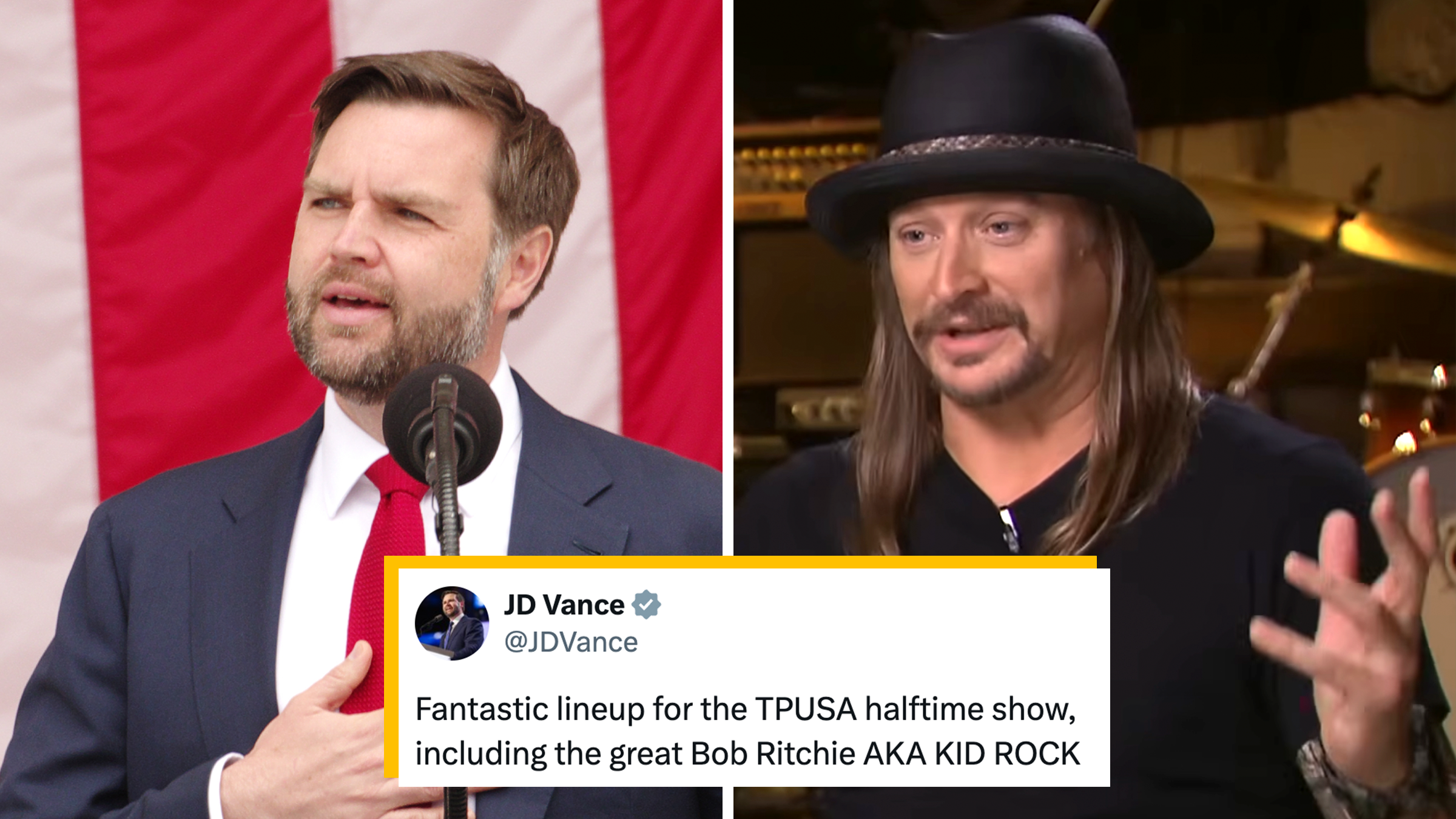 tpusa half time show kid rock jd vance