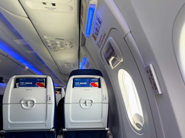 Southwest Airlines Boeing 737 MAX 8 airplane cabin interi