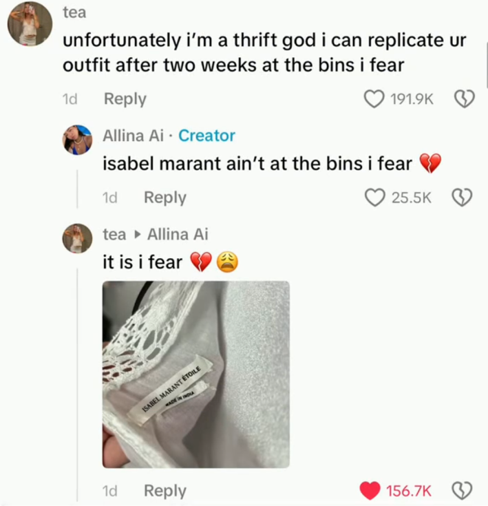 a heated exchange between two fashion influencers