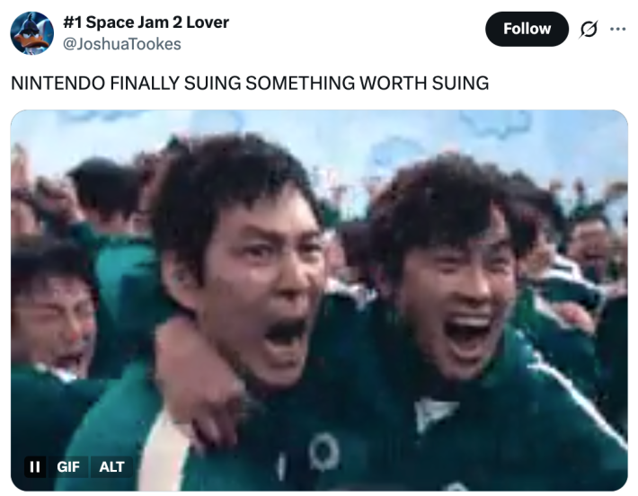 NINTENDO FINALLY SUING SOMETHING WORTH SUING