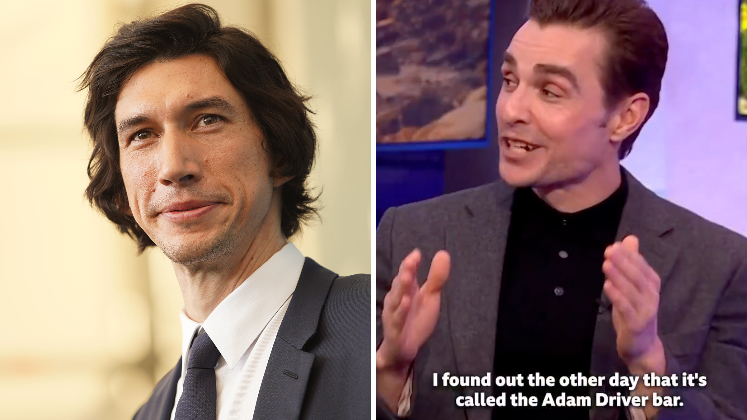 adam driver bar animation voice acting