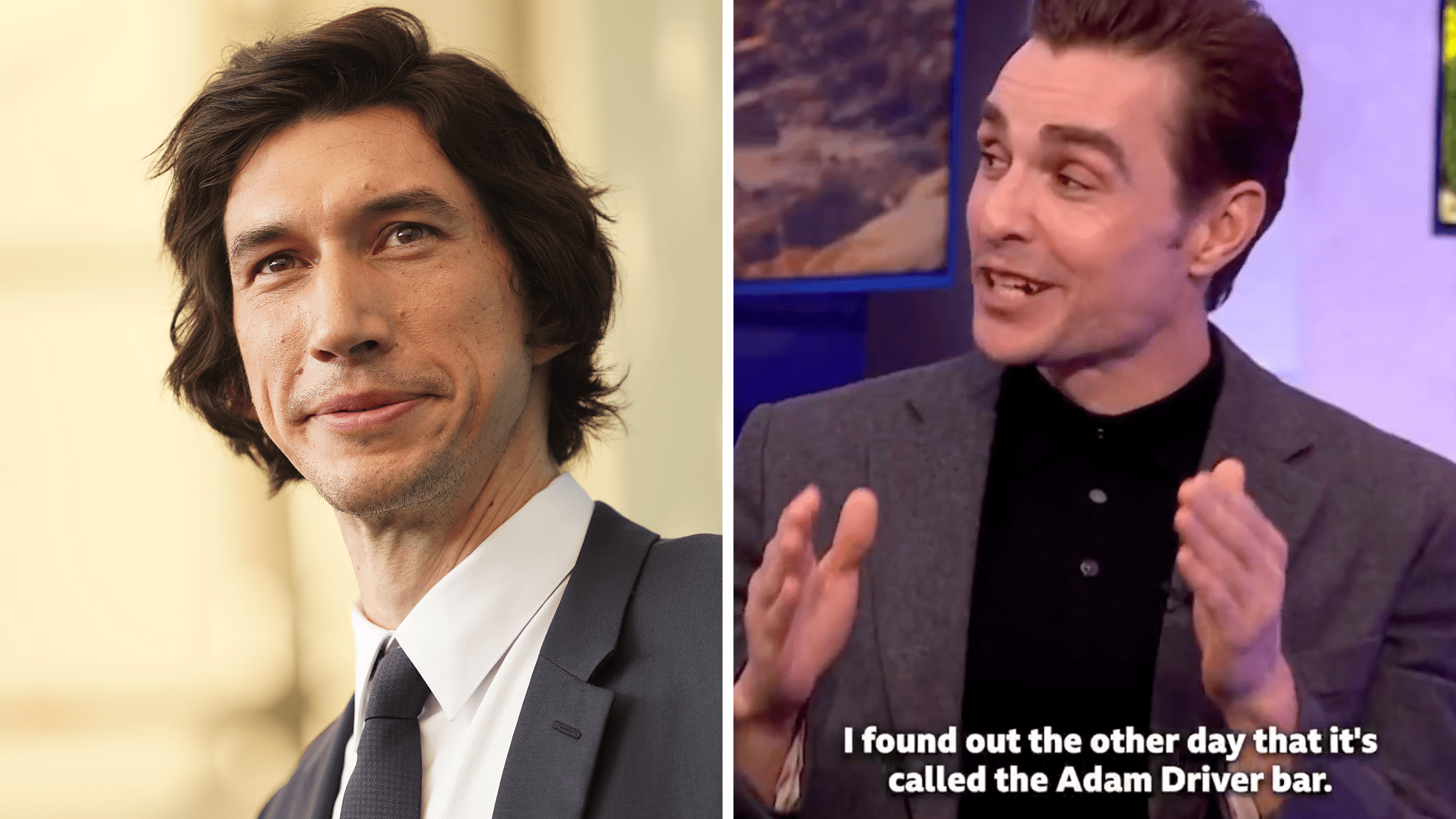 adam driver bar animation voice acting