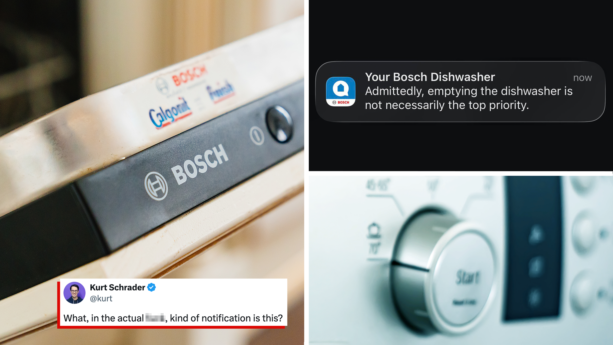 bosch dishwasher notification