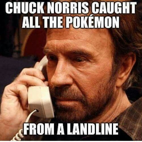 Meme de Chuck Norris sobre Pokémon.