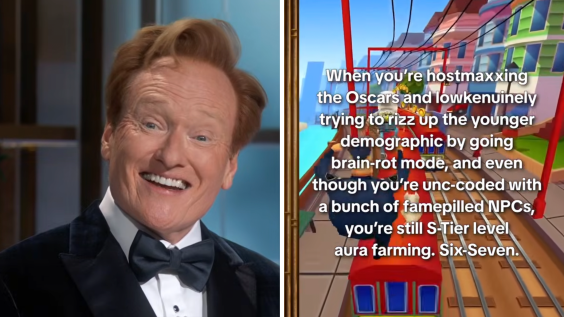 Gen Z streamers mock Conan O’Brien’s “brainrot” Oscars joke while proving its point