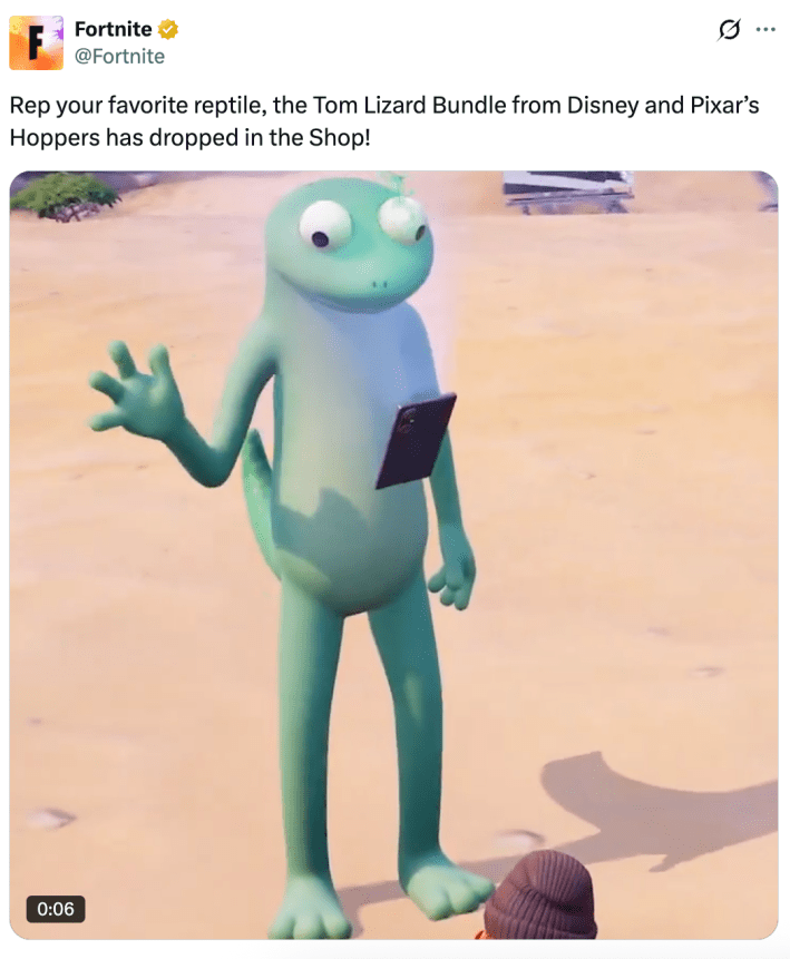 Rep your favorite reptile, the Tom Lizard Bundle from Disney and Pixar’s Hoppers has dropped in the Shop!