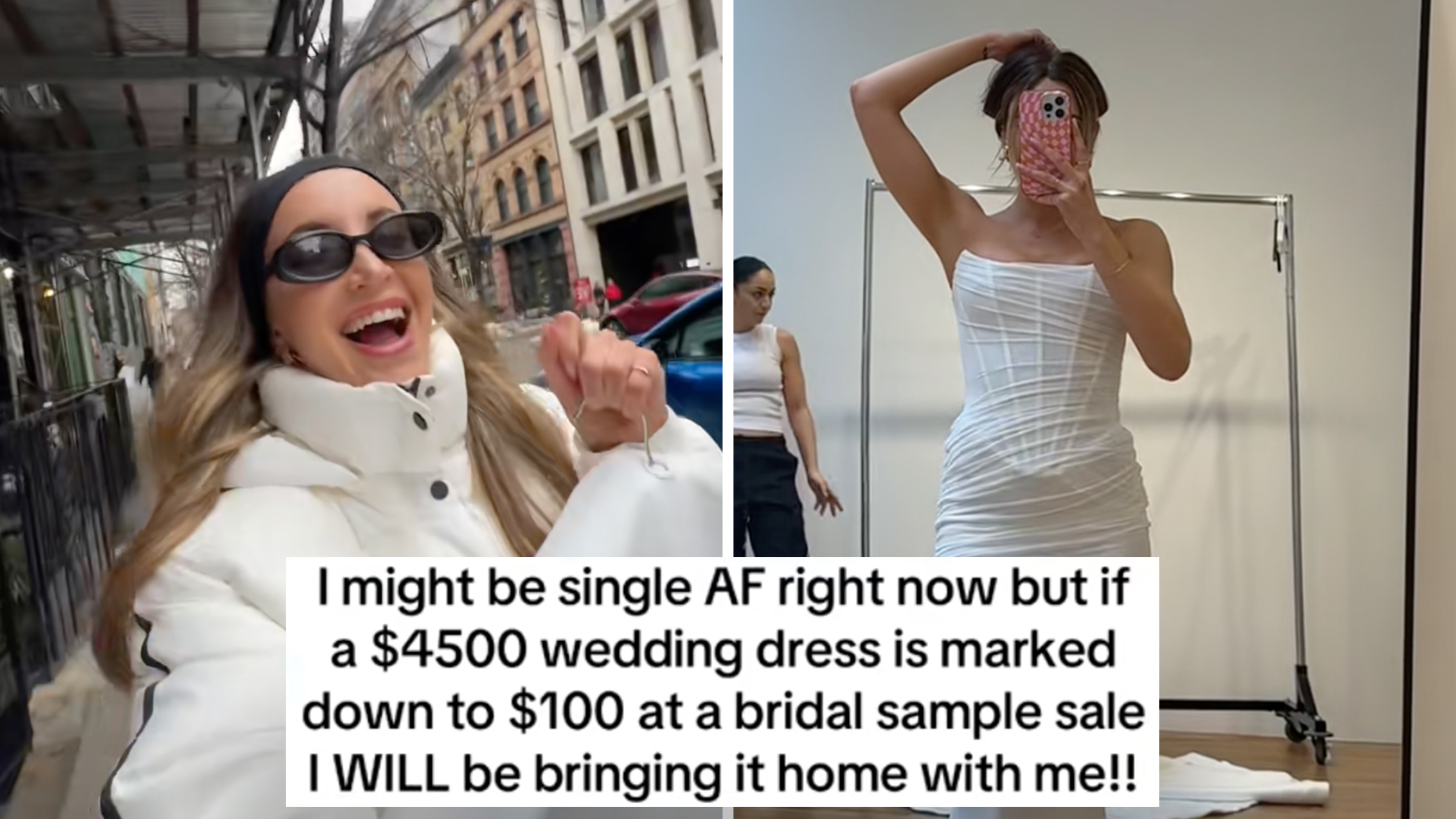 Influencer Bought A Wedding Dress While Single, Now Men Can’t Stop Flooding Her DMs