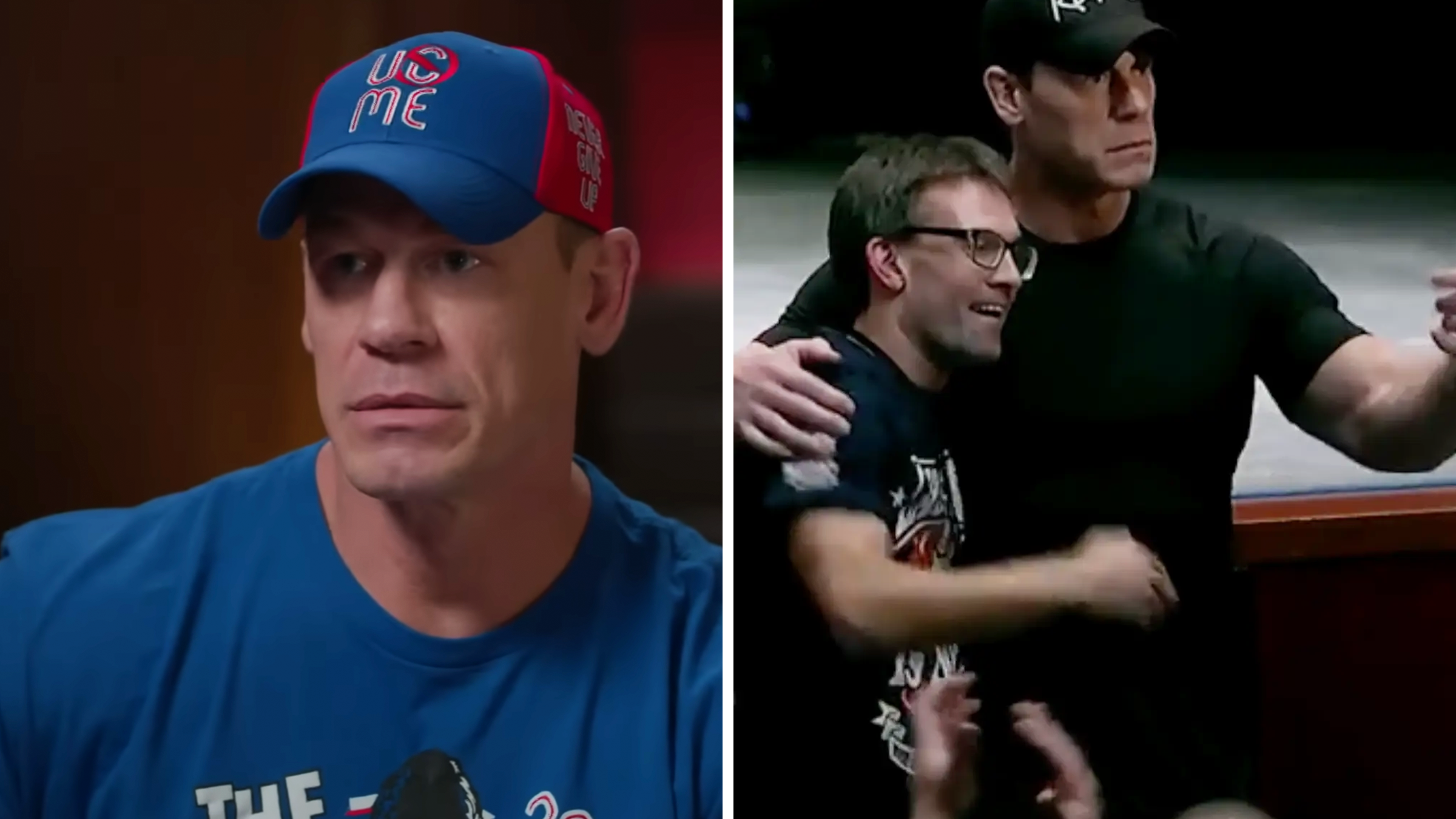 john cena fan with cancer hug