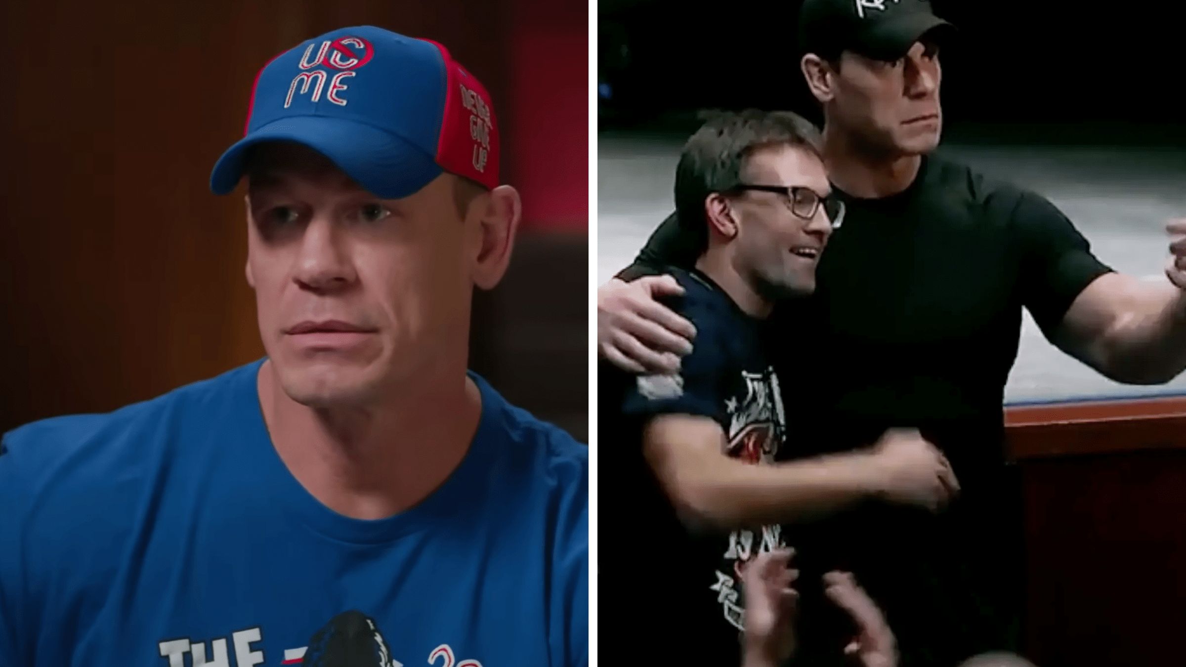 john cena fan with cancer hug