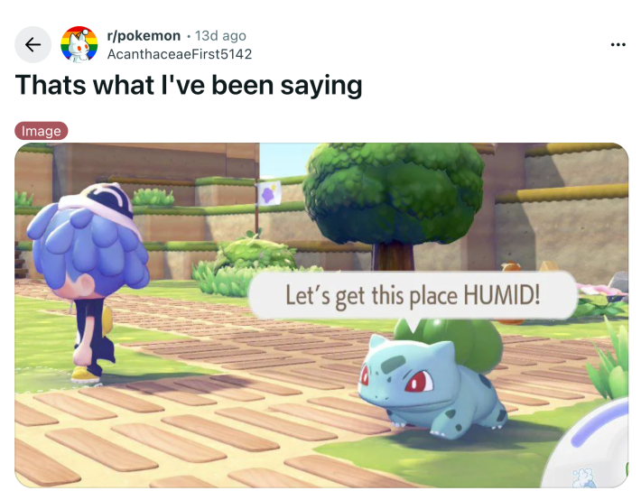 "Let's get this place HUMID!" meme Reddit post that reads, "That's what I've been saying."